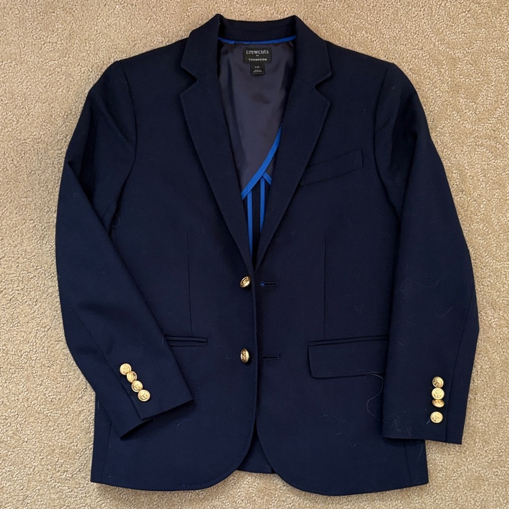 J. Crew Kids Navy Blue Blazer with Gold Buttons